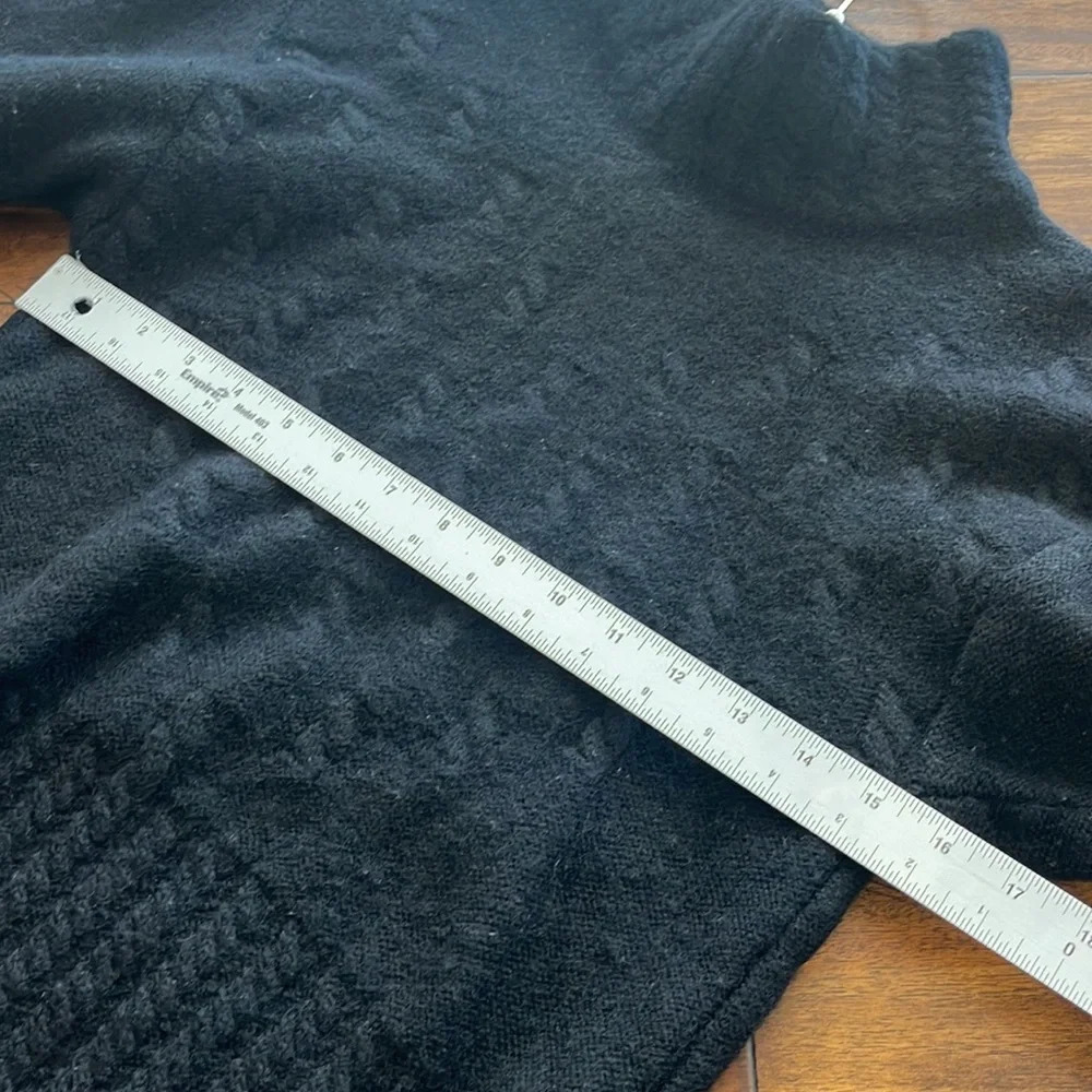 SERAC 100% Wool Black Chunky Sweater size M - Picture 14 of 16